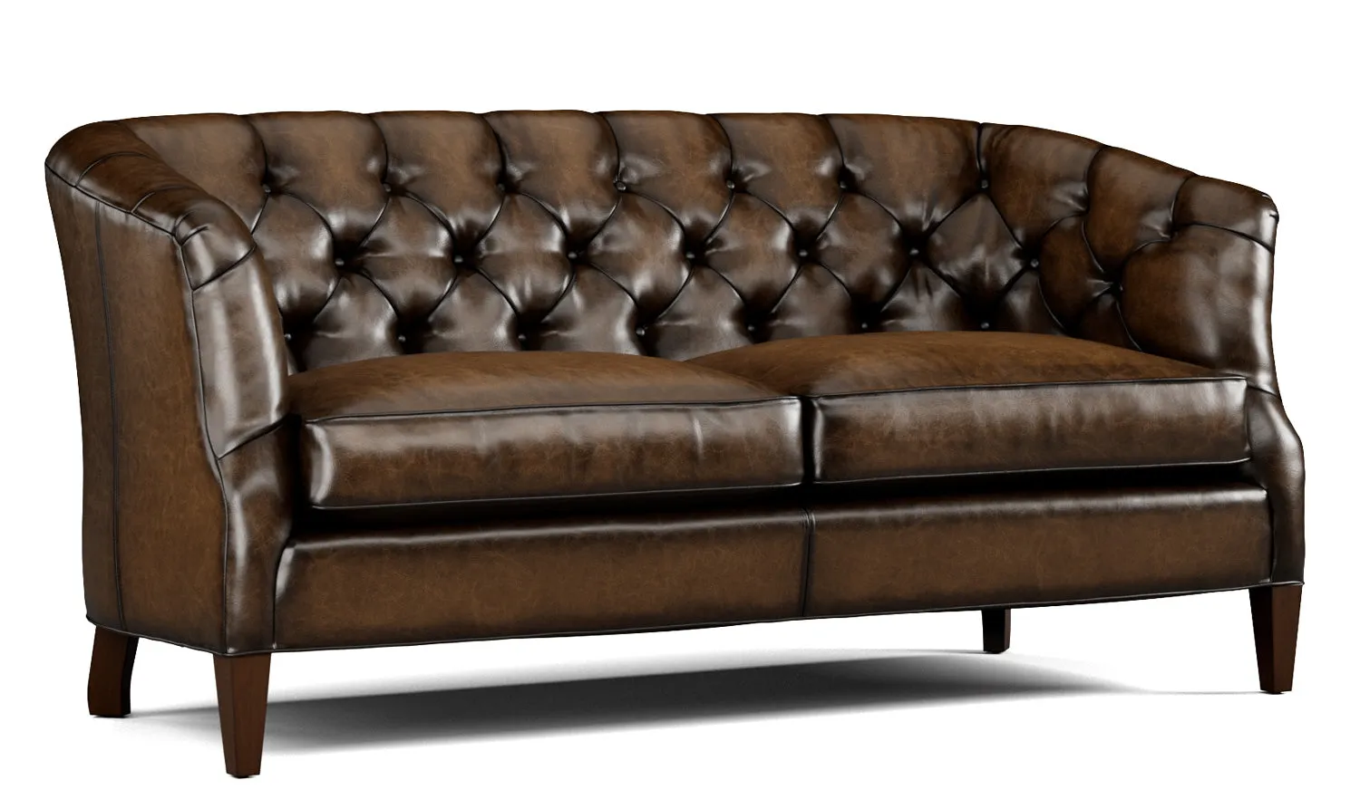 Thurston Tufted Leather Loveseat