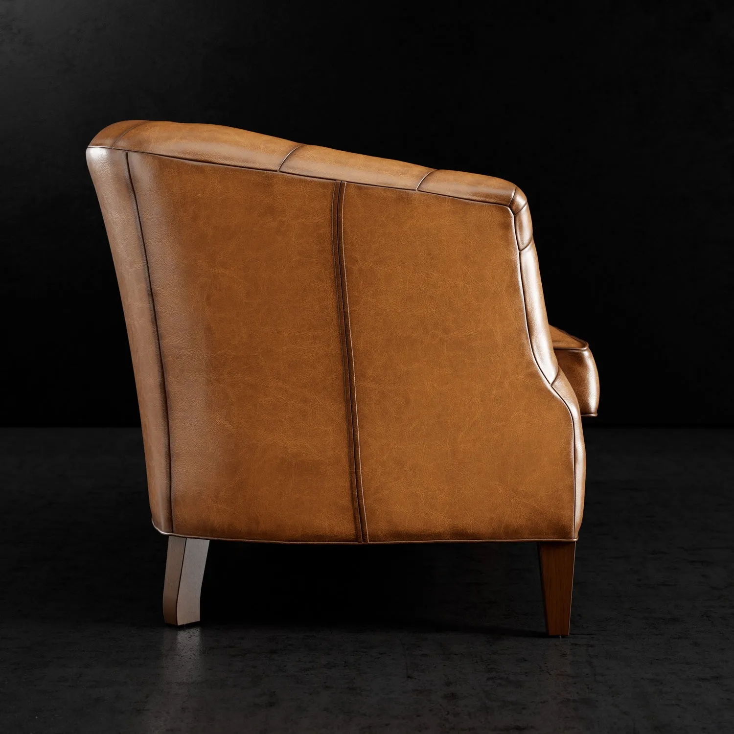 Thurston Tufted Leather Loveseat