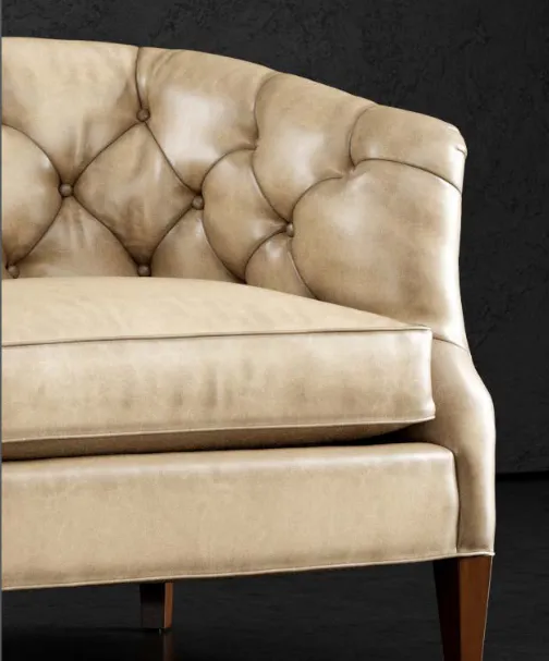 Thurston Tufted Leather Loveseat