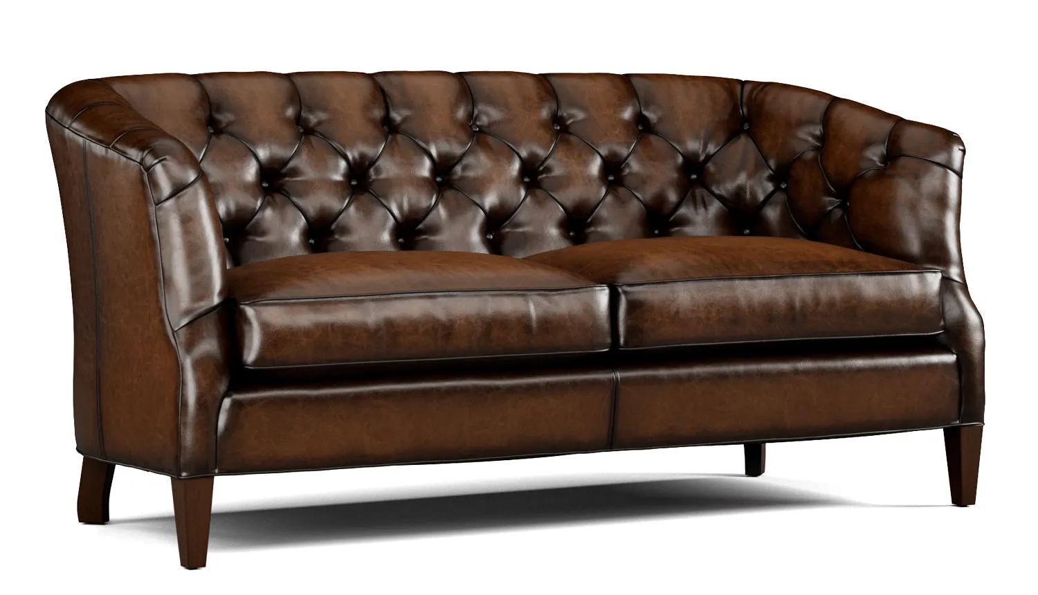 Thurston Tufted Leather Loveseat