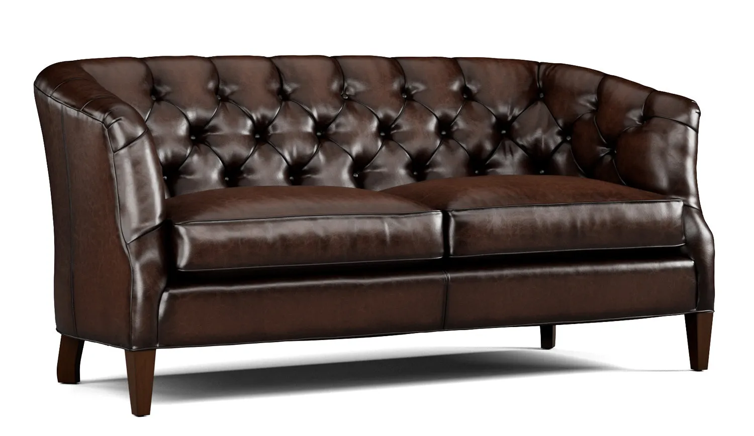 Thurston Tufted Leather Loveseat