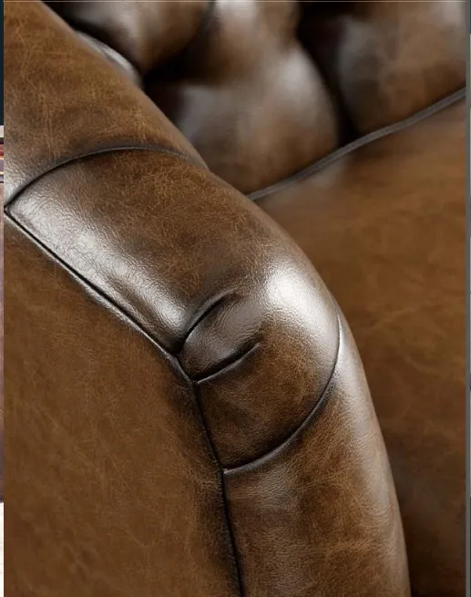 Thurston Tufted Leather Loveseat