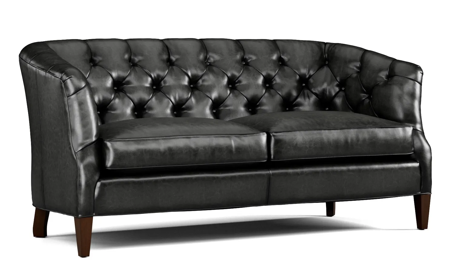 Thurston Tufted Leather Loveseat