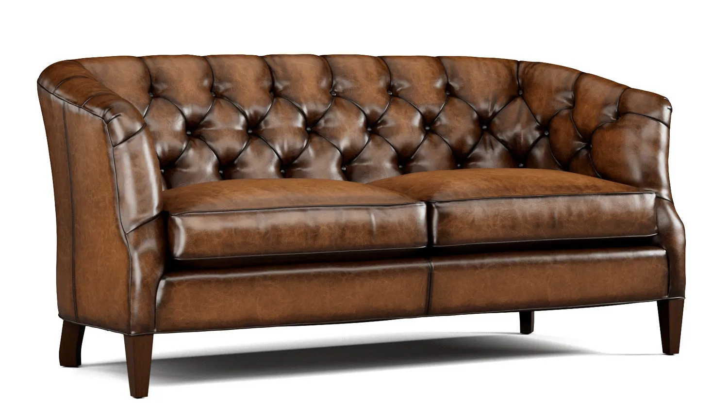 Thurston Tufted Leather Loveseat