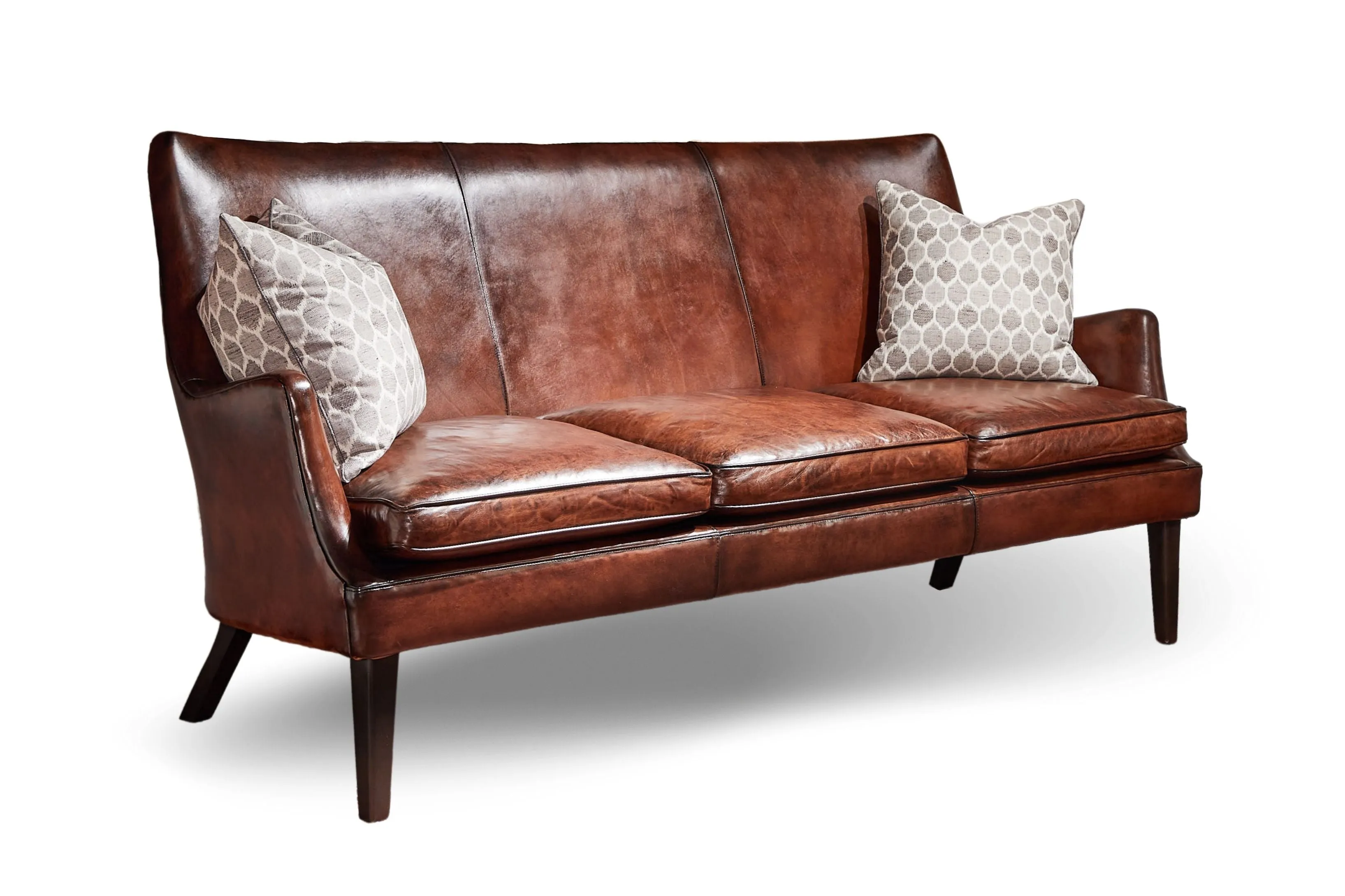 Tight-Back Sauvage Leather Sofa