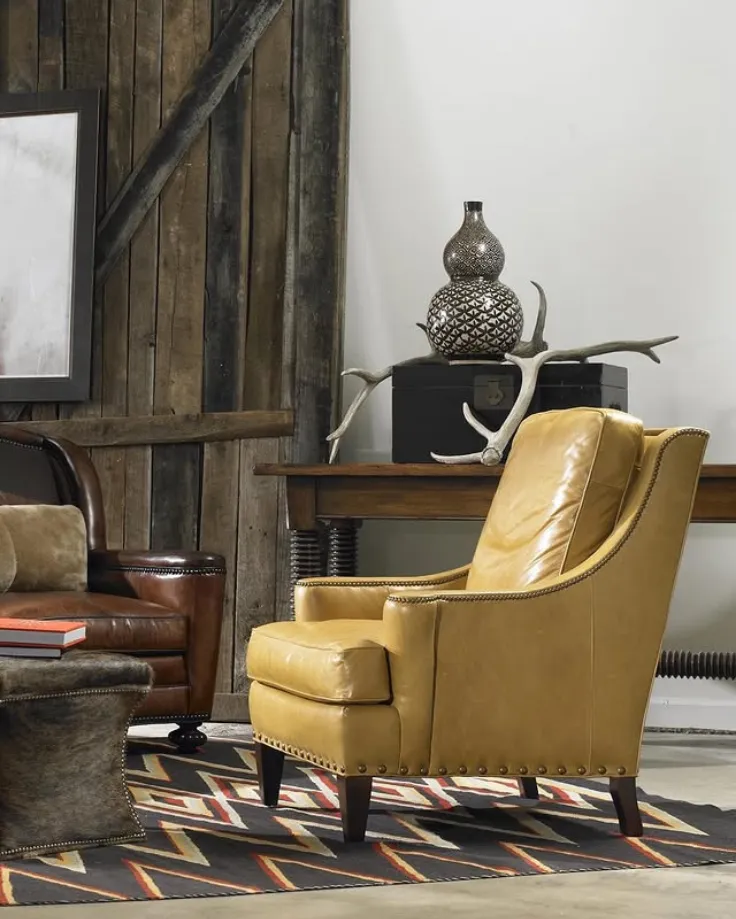 Time-Worn Leather Western Chair gaming chair, computer chair
