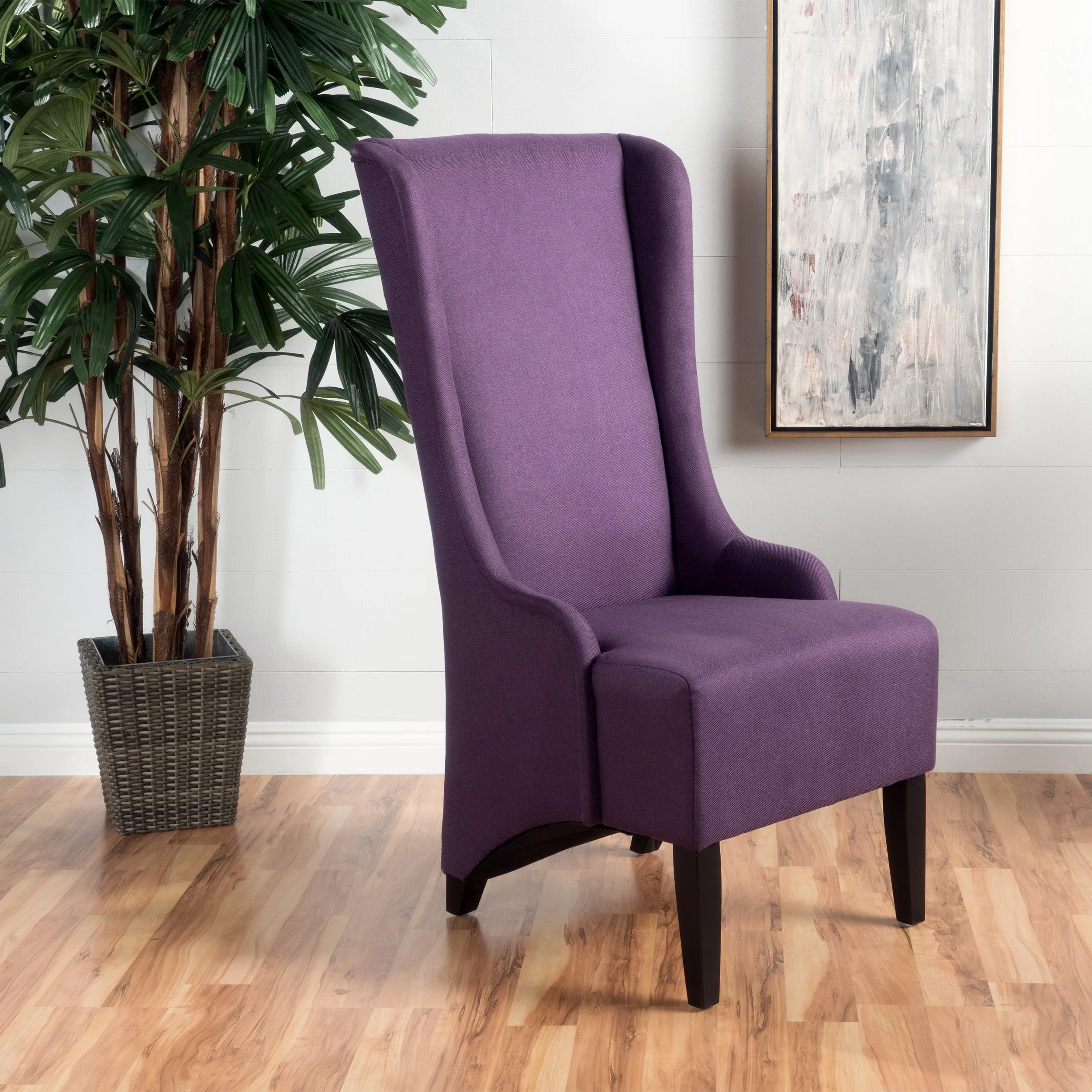 Traditional Design High Back Fabric Dining Chair - NH449992