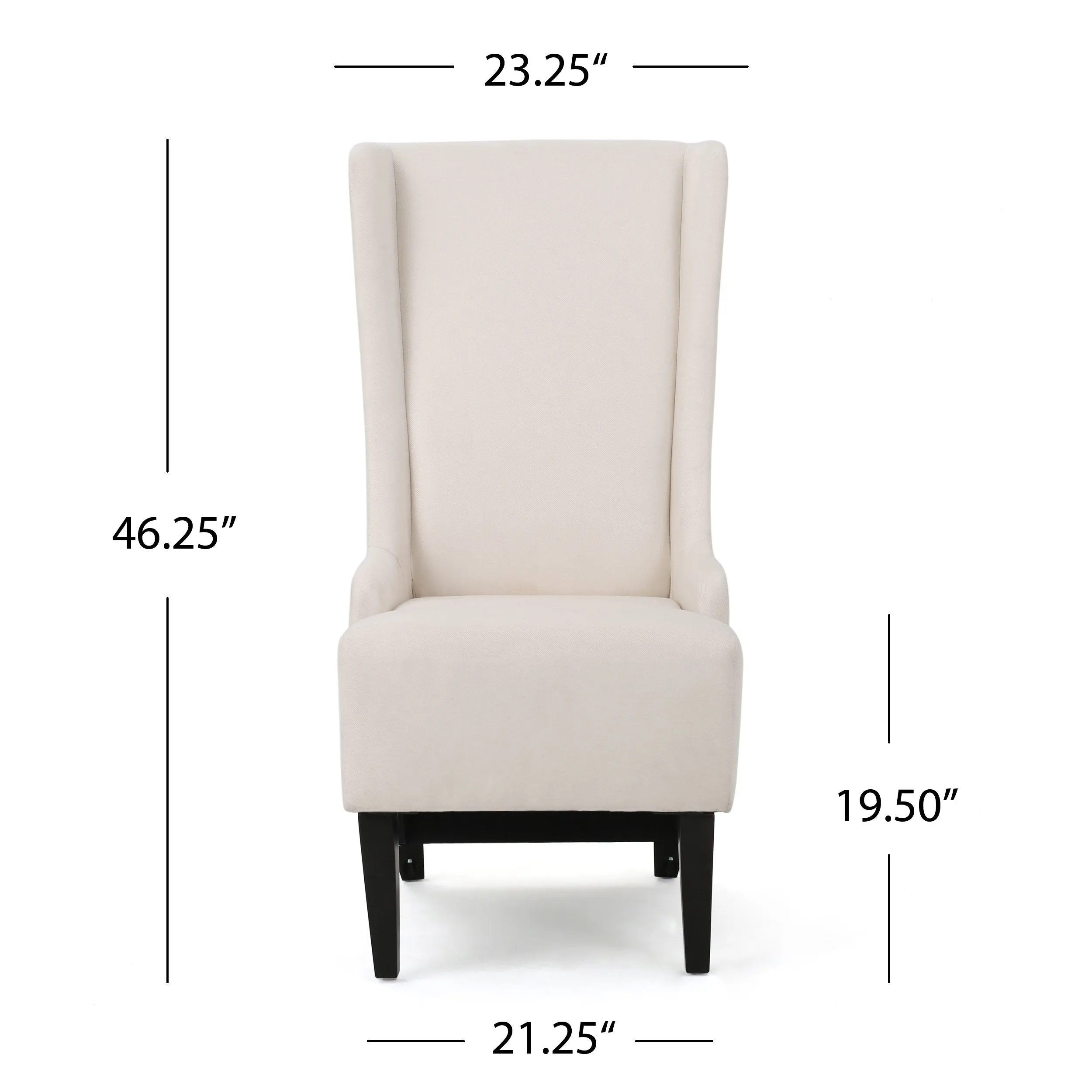 Traditional Design High Back Fabric Dining Chair - NH449992