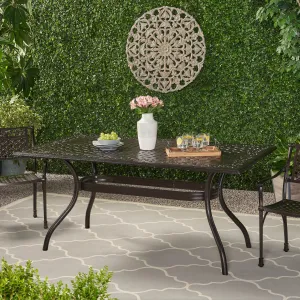 Traditional Outdoor Aluminum Rectangular Dining?Table - NH523213 patio chairs, outdoor seating