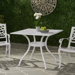 Traditional Outdoor Aluminum Square Dining Table - NH323213 patio chairs, outdoor seating