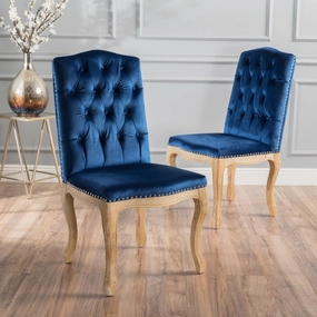 Traditional Button Tufted Velvet Dining Chairs, Set of 2 - NH888003 dining table set, 6-piece dining set