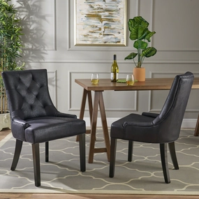 Traditional Microfiber Dining Chairs (Set of 2) - NH948403 dining table set, 6-piece dining set