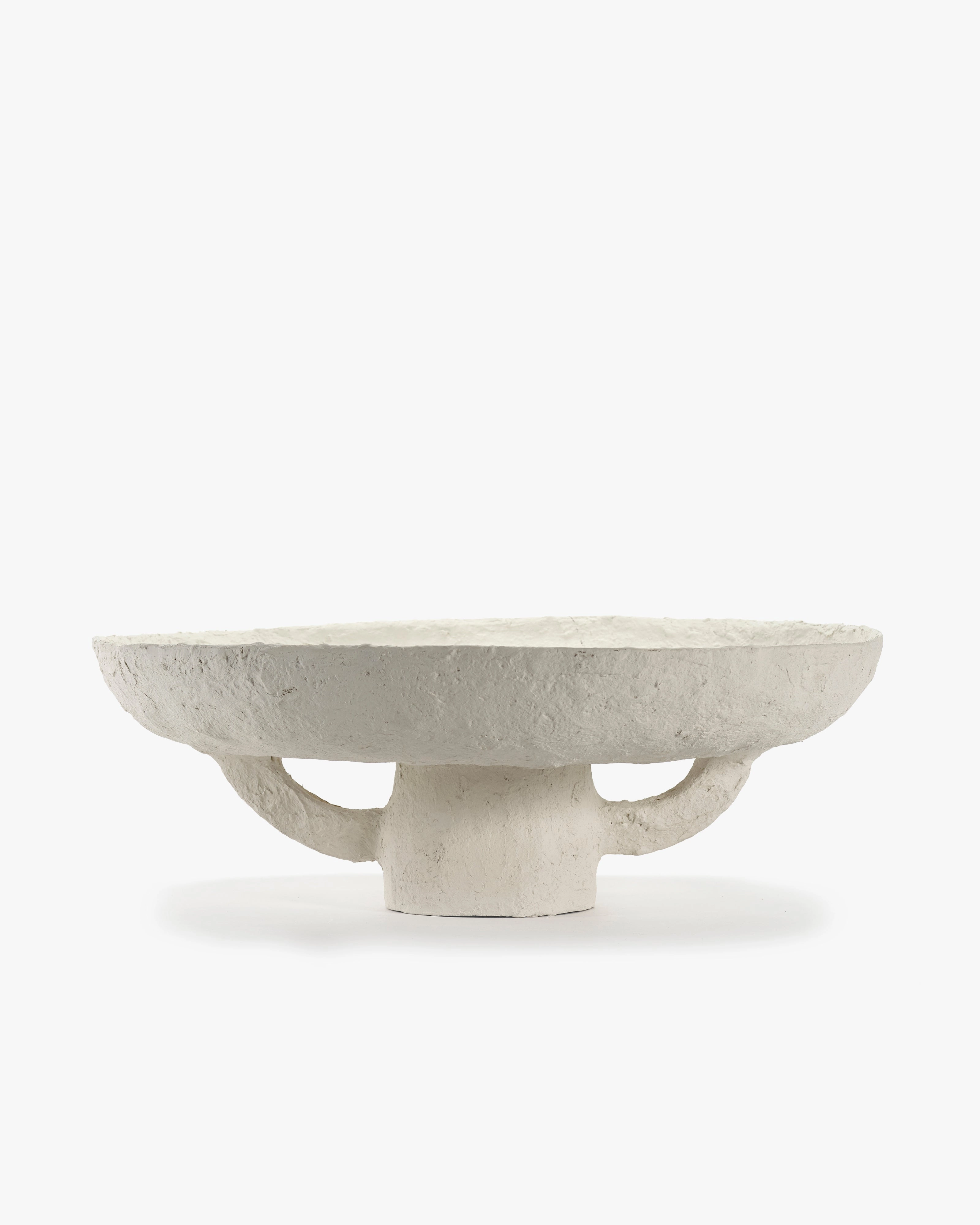 Tray white paper mache Earth