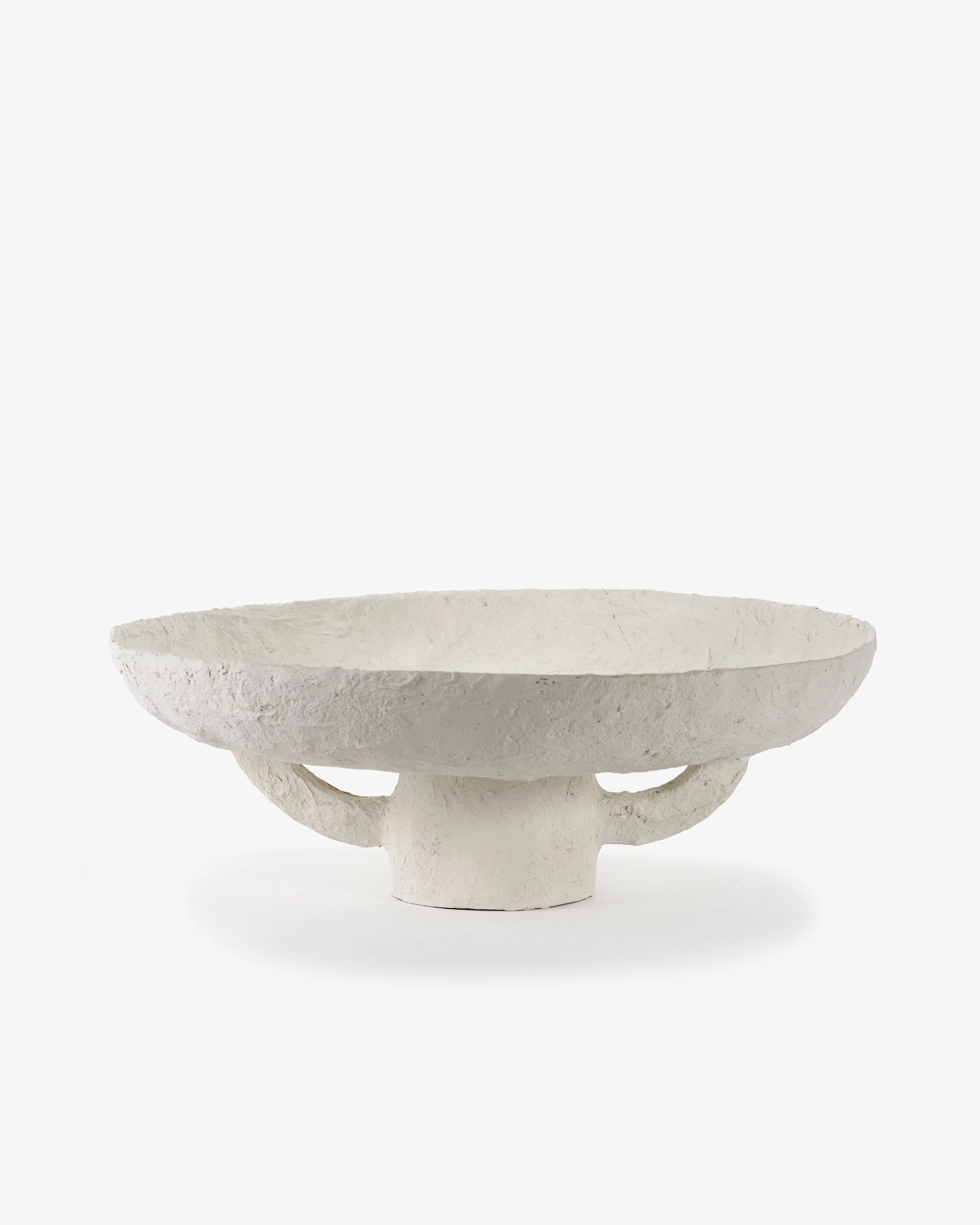 Tray white paper mache Earth