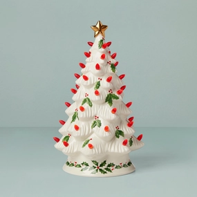 Treasured Traditions Red Bulbs Lit Tree