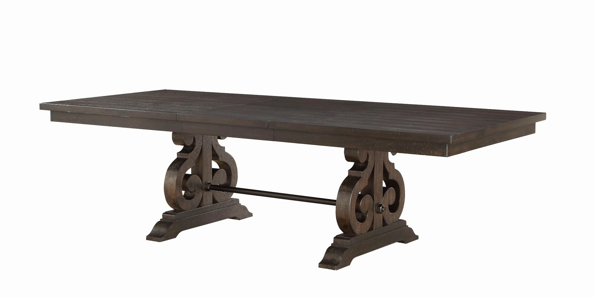 Trestle Walnut Dining Table glassware set, wine glass