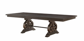 Trestle Walnut Dining Table glassware set, wine glass