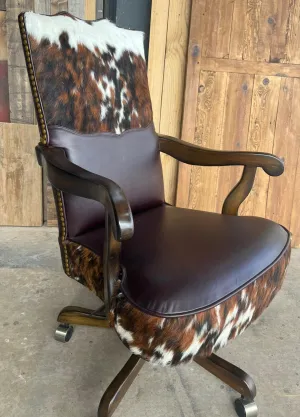 Tri Color Cowhide & Leather Office Chair gaming chair, computer chair