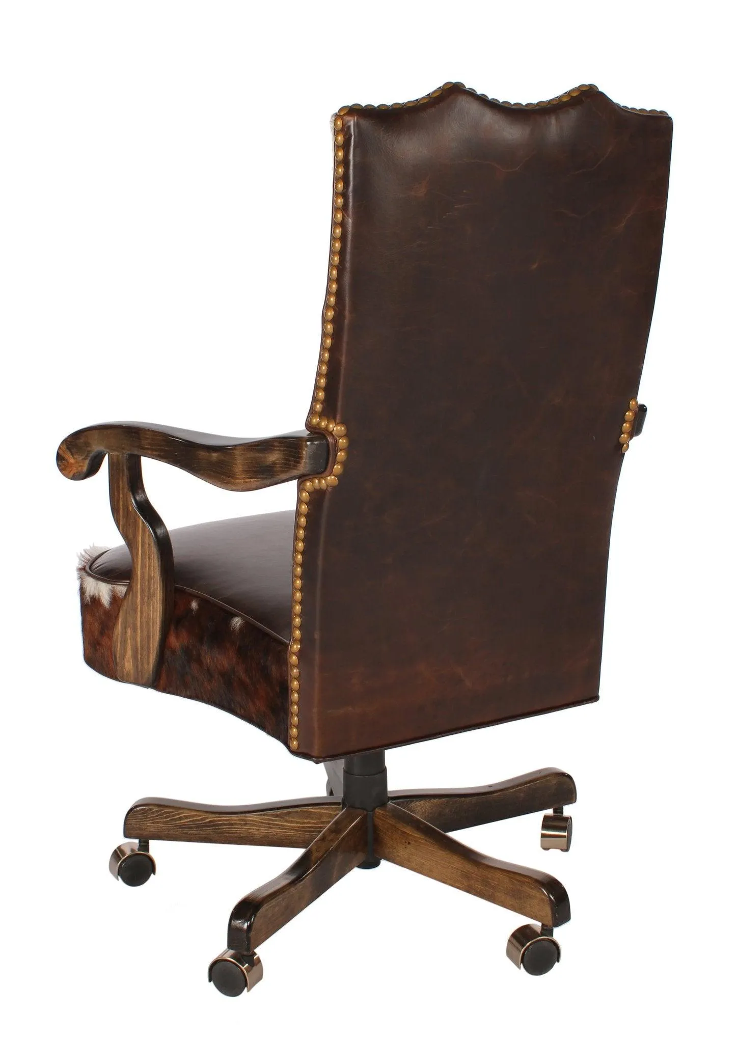 Tri Color Cowhide & Leather Office Chair