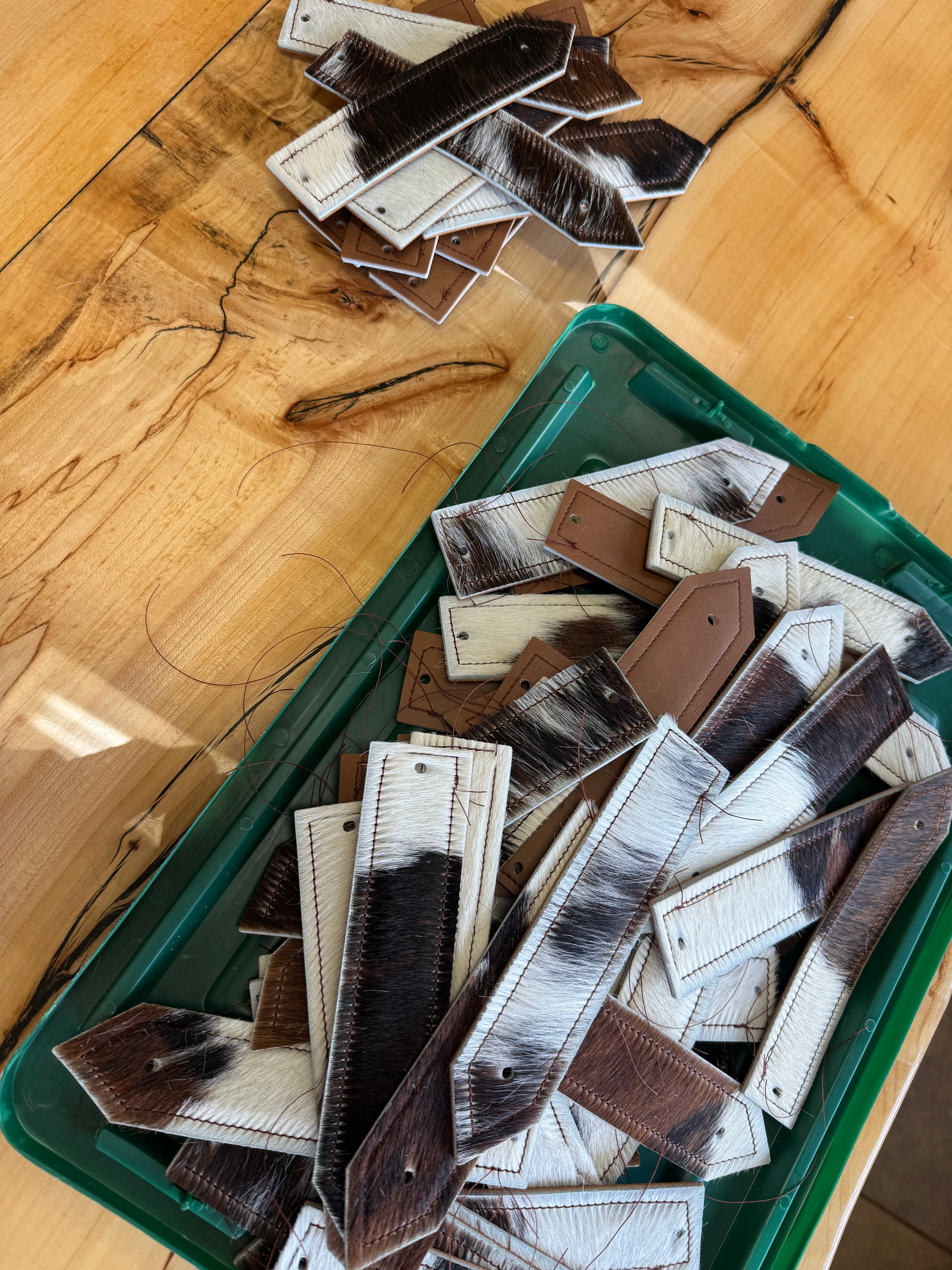 Tri Color Cowhide Napkin Holders