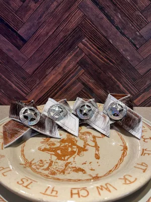 Tri Color Cowhide Napkin Rings blender, kitchen appliance