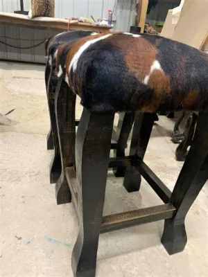 Tri Color Cowhide Upholstered Bar Stools gaming chair, computer chair