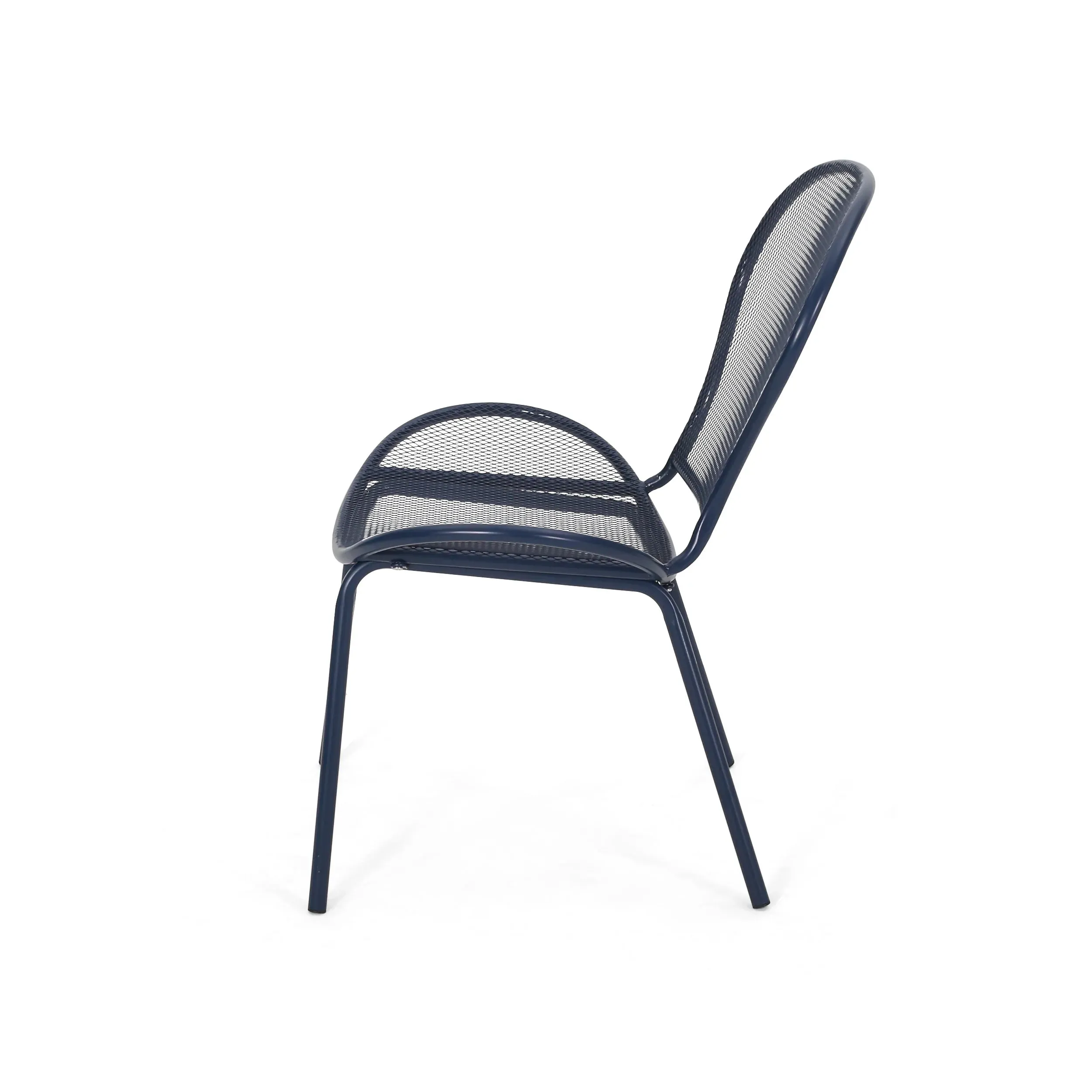 Tristian Modern Outdoor Iron Club Chair (Set of 2)