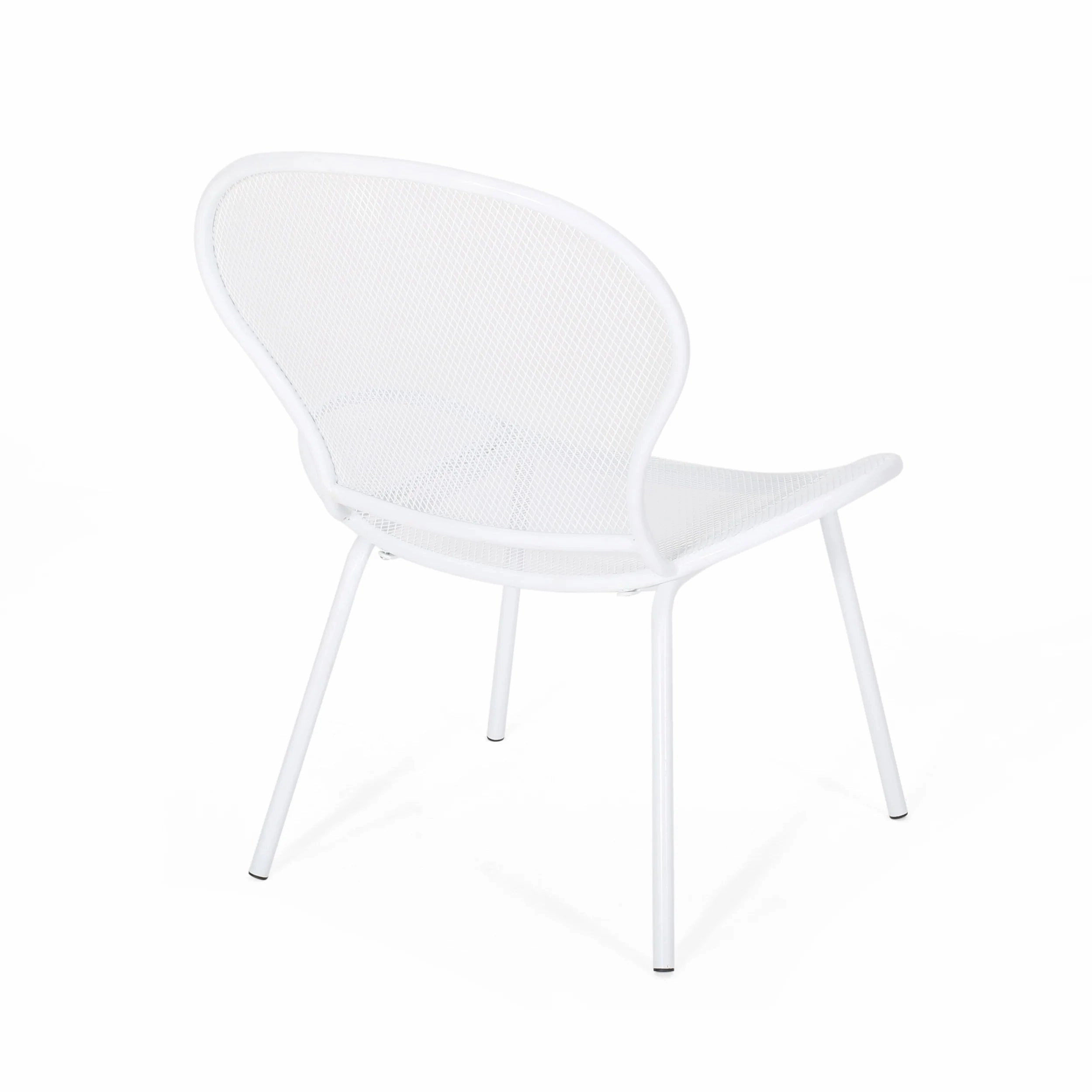 Tristian Modern Outdoor 2 Seater Iron Chat Set with Side Table