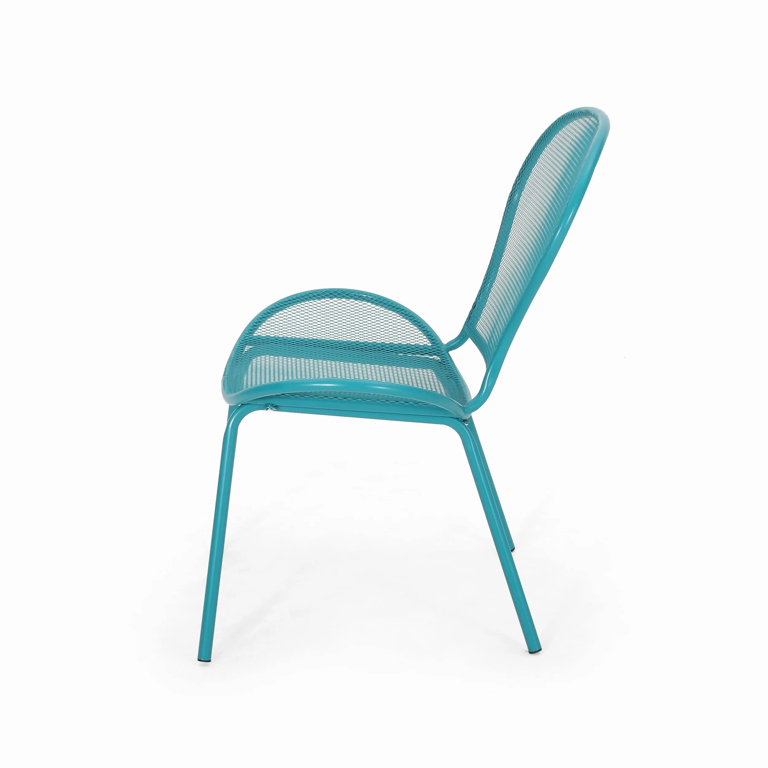 Tristian Modern Outdoor Iron Club Chair (Set of 2)