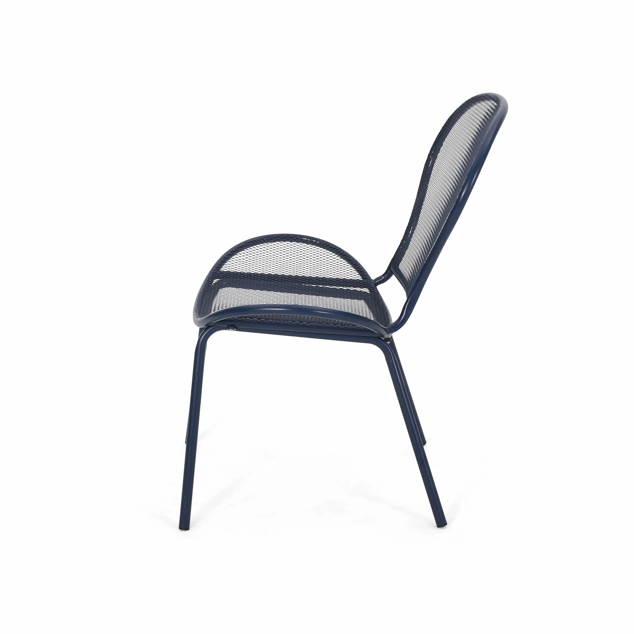 Tristian Modern Outdoor Iron Club Chair (Set of 2)