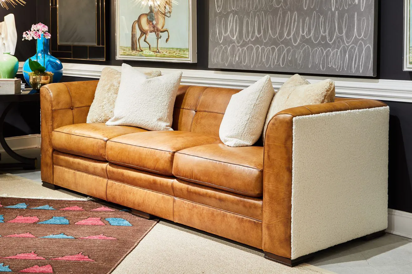 Tucker Distressed Leather Sofa