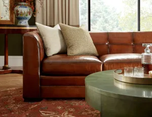 Tucker Distressed Leather Sofa vanity mirror, wall mirror