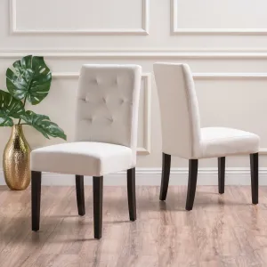 Tufted Diamond Stitch Fabric Dining Chairs (Set of 2) - NH713003 dining table set, 6-piece dining set