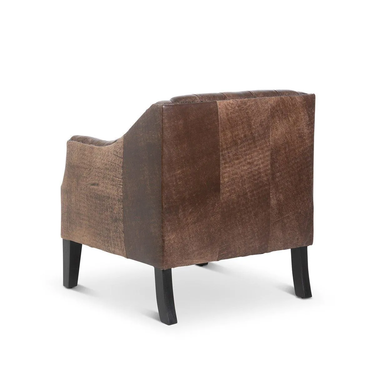 Tufted Distressed Leather Club Chair