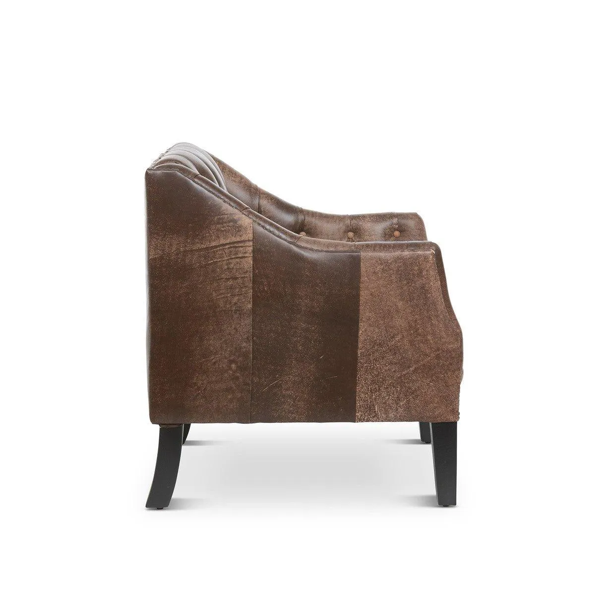Tufted Distressed Leather Club Chair