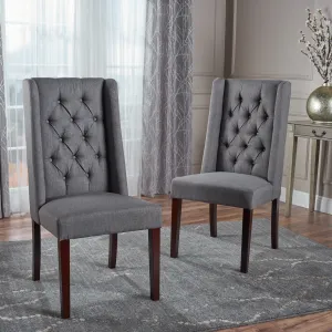 Tufted Fabric High Back Dining Chairs (Set of 2) - NH934203 dining table set, 6-piece dining set