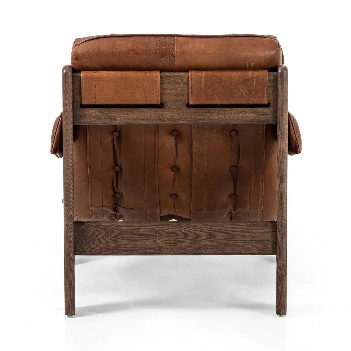 Tufted Leather Chair and Ottoman