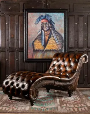 Tufted Leather Chaise Lounge gaming chair, computer chair