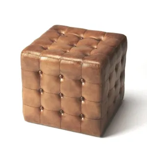 Tufted Leather Cube Ottoman gaming chair, computer chair