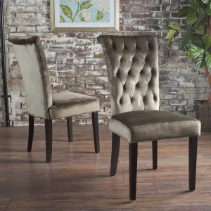 Tufted New Velvet Dining Chair - Set of 2 - NH977103 dining table set, 6-piece dining set