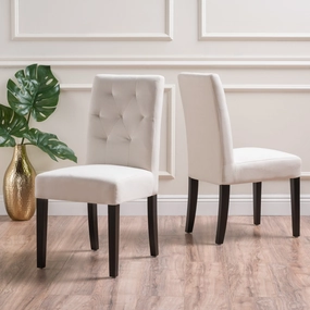 Tufted Diamond Stitch Fabric Dining Chairs (Set of 2) - NH713003 dining table set, 6-piece dining set
