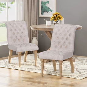 Tufted Fabric Dining Chair (Set of 2) - NH980903 dining table set, 6-piece dining set