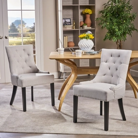 Tufted Fabric Dining Chairs (Set of 2) - NH835992 dining table set, 6-piece dining set