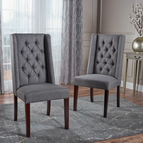 Tufted Fabric High Back Dining Chairs (Set of 2) - NH934203 dining table set, 6-piece dining set