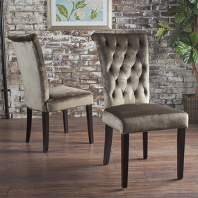 Tufted New Velvet Dining Chair - Set of 2 - NH977103 dining table set, 6-piece dining set
