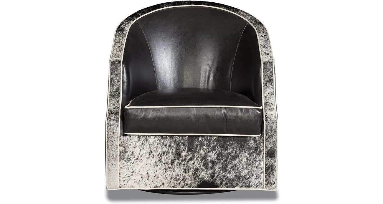 Tulsa King Leather Swivel Chair