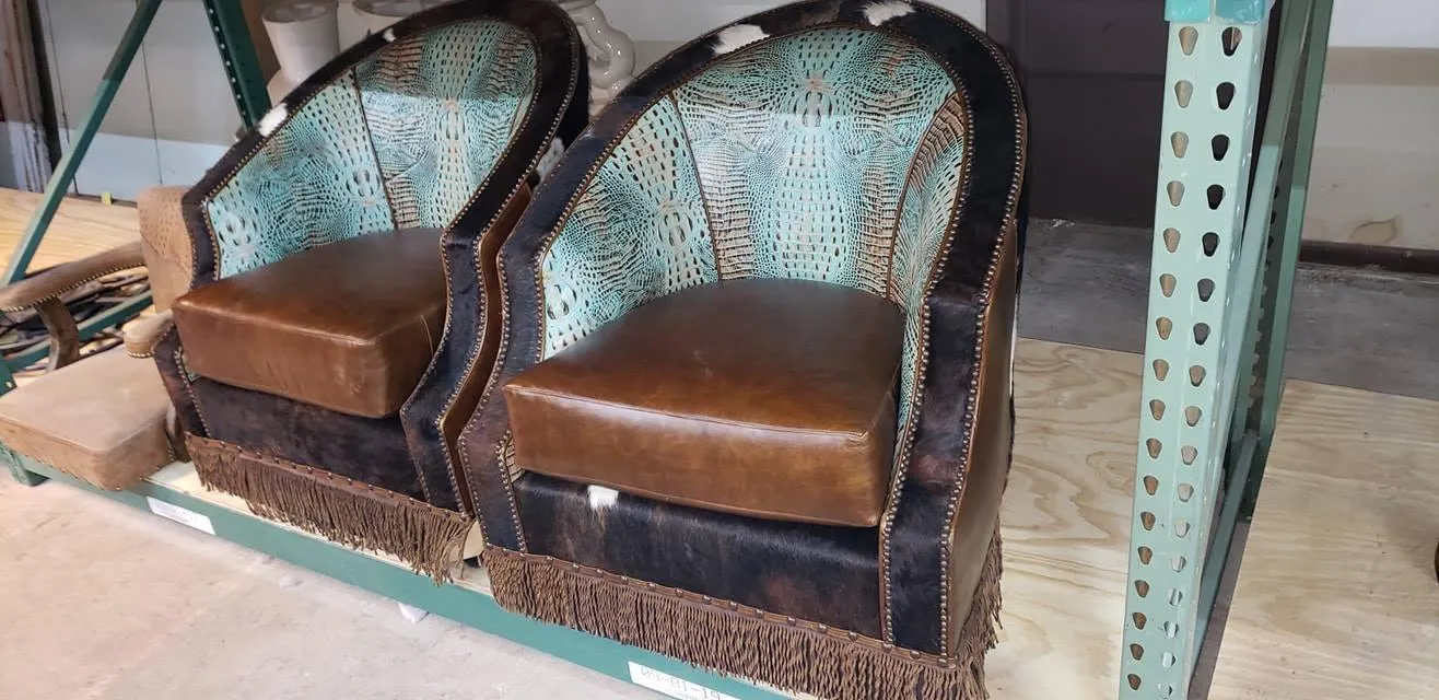 Tulsa King Leather Swivel Chair