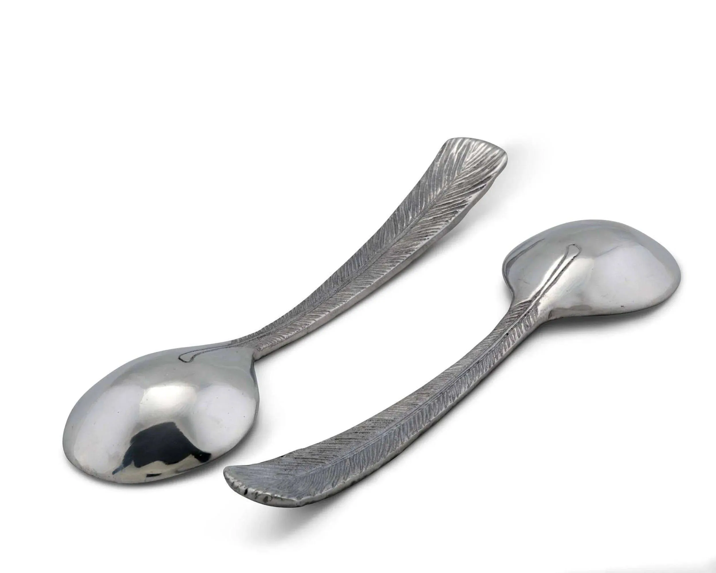 Turkey Feather Aluminum Serving Spoon Set