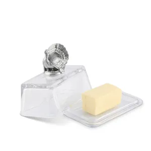 Turkey Lid Glass Butter Dish shower curtain, waterproof liner