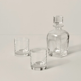 Tuscany Classics 3 pc Decanter & Glass Set